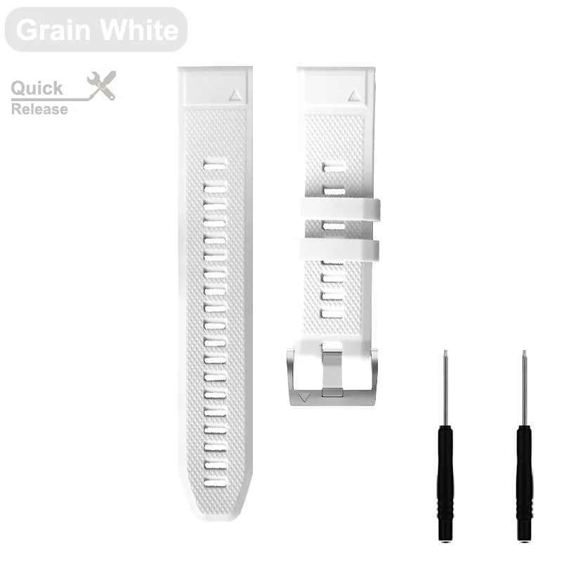 Grain White Garmin Fenix 5 Plus браслет ремешок для Garmin 935/945 силиконовый сменный ремешок 22 мм Quick Release часы ремешок аксессуары - Цвет: Grain White