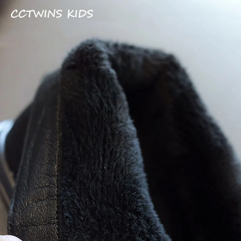 CCTWINS/детская обувь; коллекция года; зимние детские брендовые короткие ботинки; детская обувь из искусственной кожи; модные теплые ботильоны для девочек; FB1826