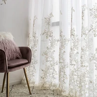 Luxury Yarn Embroidered 3D Screens Princess Tulle Curtains for Bedroom Romantic Sheer Children's Room Window Decoration