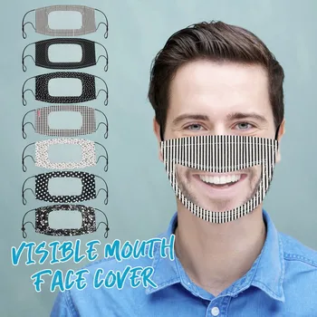 

5/10 PC Face Mask Unisex Mouth Cover With Clear Window Visible Expression For The Deaf And Hard Of Hearing Mask Mascarillas