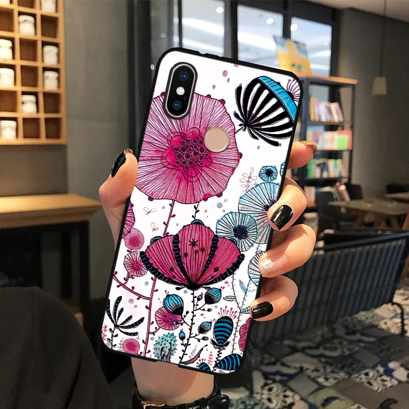 Милый чехол для девочек Xiaomi Redmi K20 Pro для Xiaomi Redmi Note 7 6 5 3 Pro 4 Global 4X 5A 7S S2 Y2 4A 4X 3D чехол с тисненым цветком