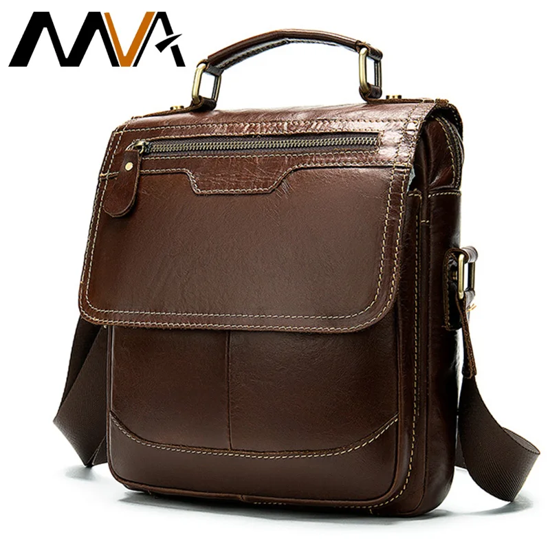 

MVA Cowhide Leather Bag For Men Messenger Bags Mens Small Male Crossbody Bag Men's Shoulder Bag Business Bags Men Handbag 8613