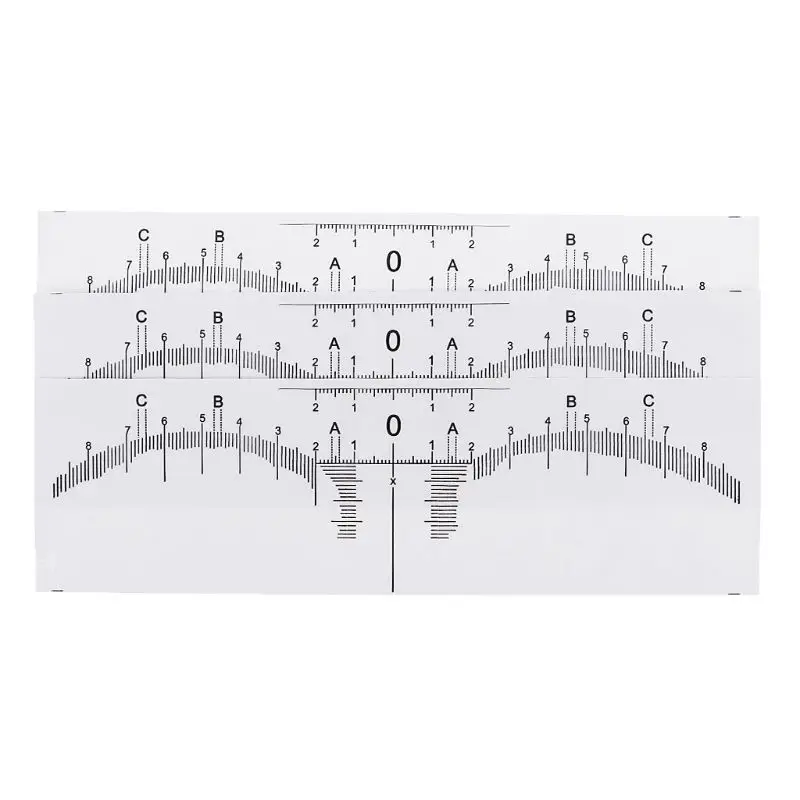 Одноразовая клейкая линейка для бровей, направляющая клейкая лента, Полупостоянный шаблон татуировки, инструмент для измерения красоты