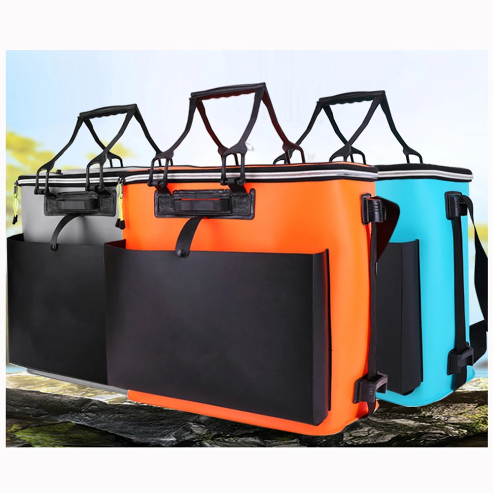 

Folding Thicken Wear-resistant EVA Fishing Bucket Fish Box Camping Water Contain Tackle Storage Bag Waterproof Fishing Equipment