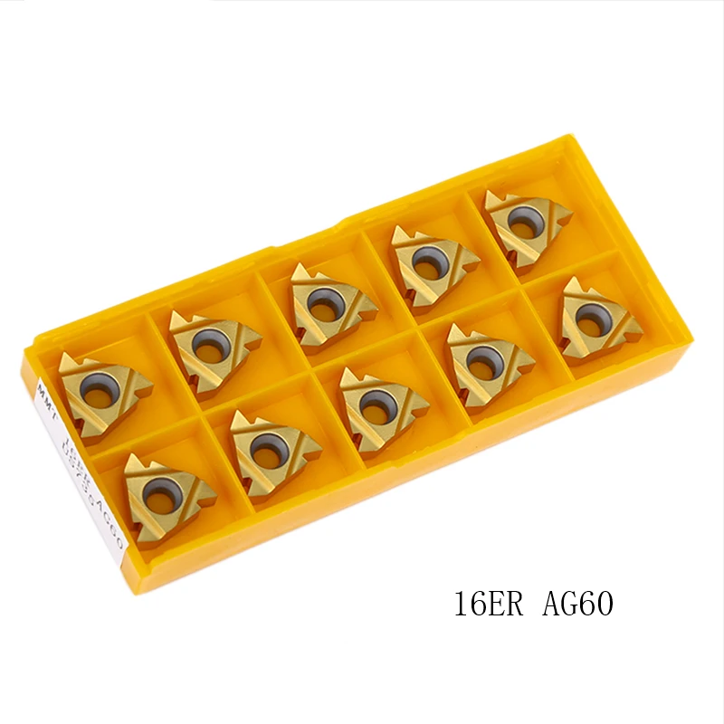 

10Pcs Thread Turning Tools 16ER AG60 UE6020 Carbide inserts Cutting Tool CNC Tools Lathe tools Lathe cutter 16ER AG60