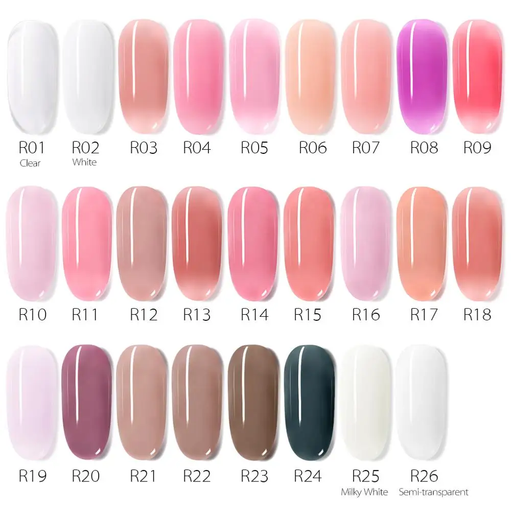 30g VENALISA Poly Nail Gel Nail Art French Nail DIY Clear Camouflage Color Fibre Glass Hard Jelly  extens Nail exten UV LED Gel 4