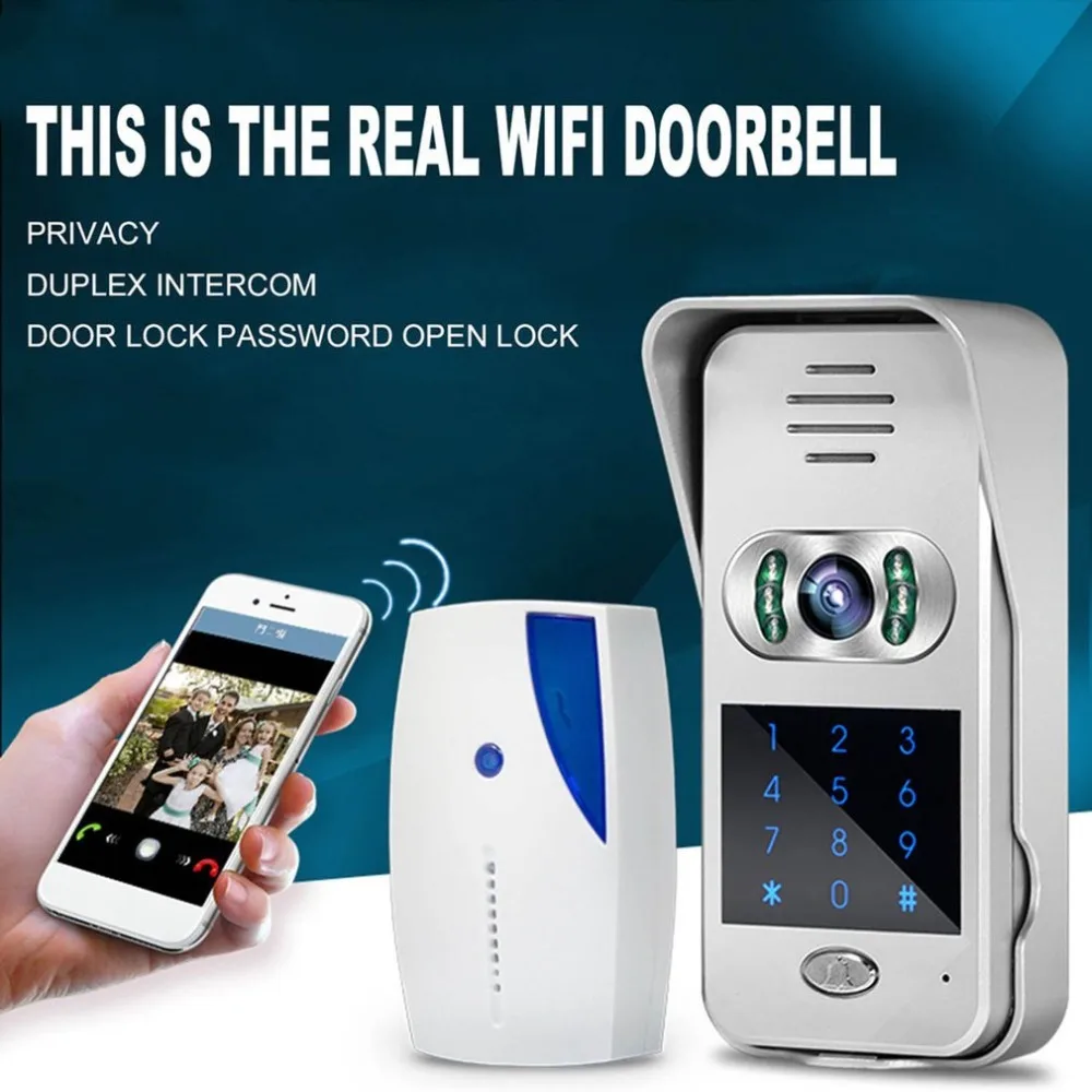 

2018 New Electronic Door phone WIFI Video Intercom Doorbell Home Wireless Calling Bell Device Infrared Night Vision Sensor
