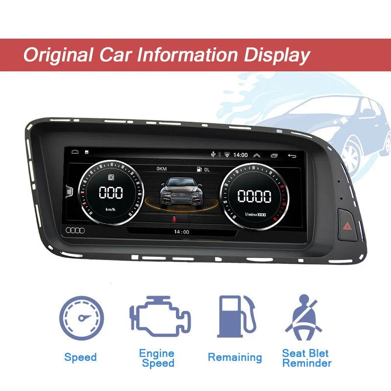 AUTOTOP 8," Автомагнитола Android 8,1 для Audi Q5 2009- мультимедийный плеер Автомобильный DVD gps головное устройство Авторадио Стерео автомобильный монитор