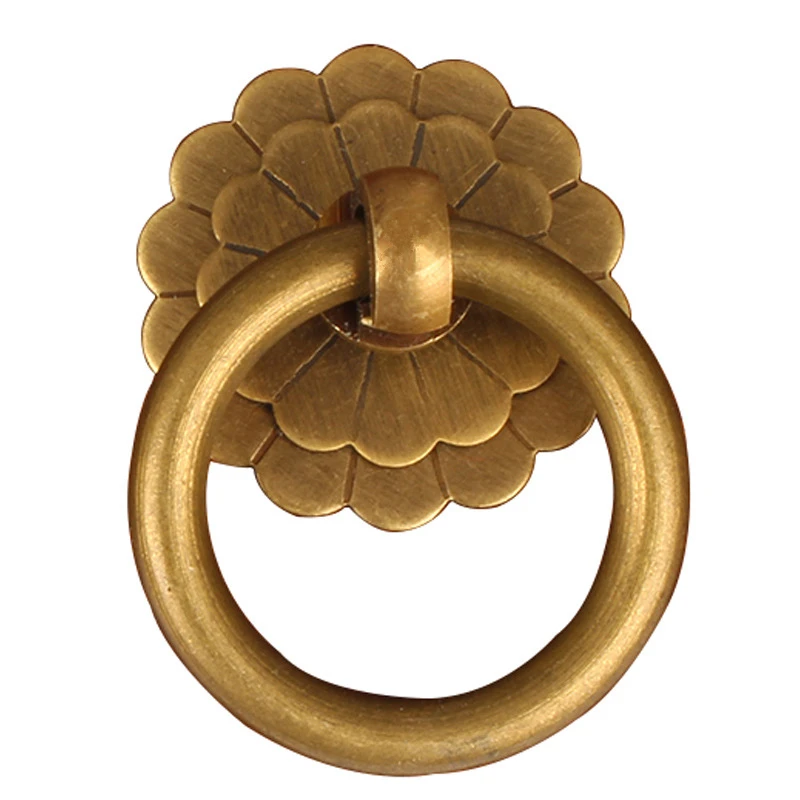 Furniture Knobs Antique Brass Cabinet Ring Knobs Pulls 1Pack