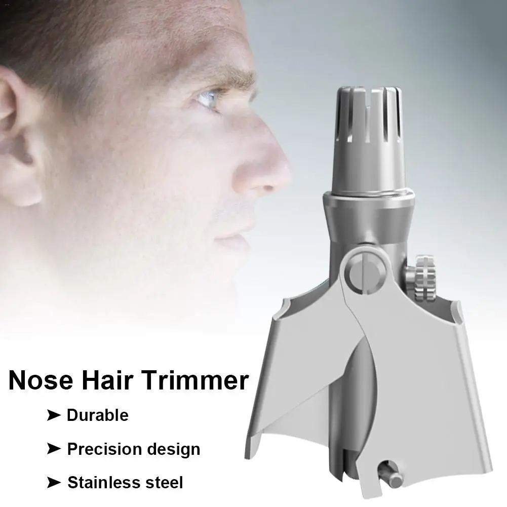 Новый ручной триммер для носа из нержавеющей стали для бритья волос в носу ушей Бритва Уход за лицом для мужчин моющееся устройство