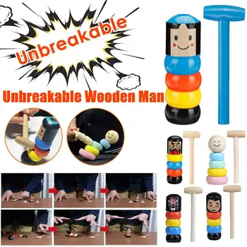 

5 Type Immortal Daruma Funny Toy Indestructible Unbreakable Wooden Man Can Not Break Interesting Toys Gift for Children Kid