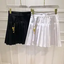 Модная новинка Женская плиссированная юбка с высокой талией Женская повседневная юбка 2 цвета ddxgz2