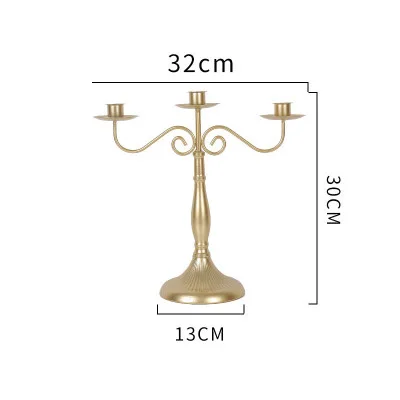 3-Candlesticks-3288 Strongwell нордическая ароматерапия Золотая свеча подсвечник, декоративные изделия Аксессуары для настольной свадьбы для романтического ужина при свечах - Цвет: 3-Candlesticks-3288