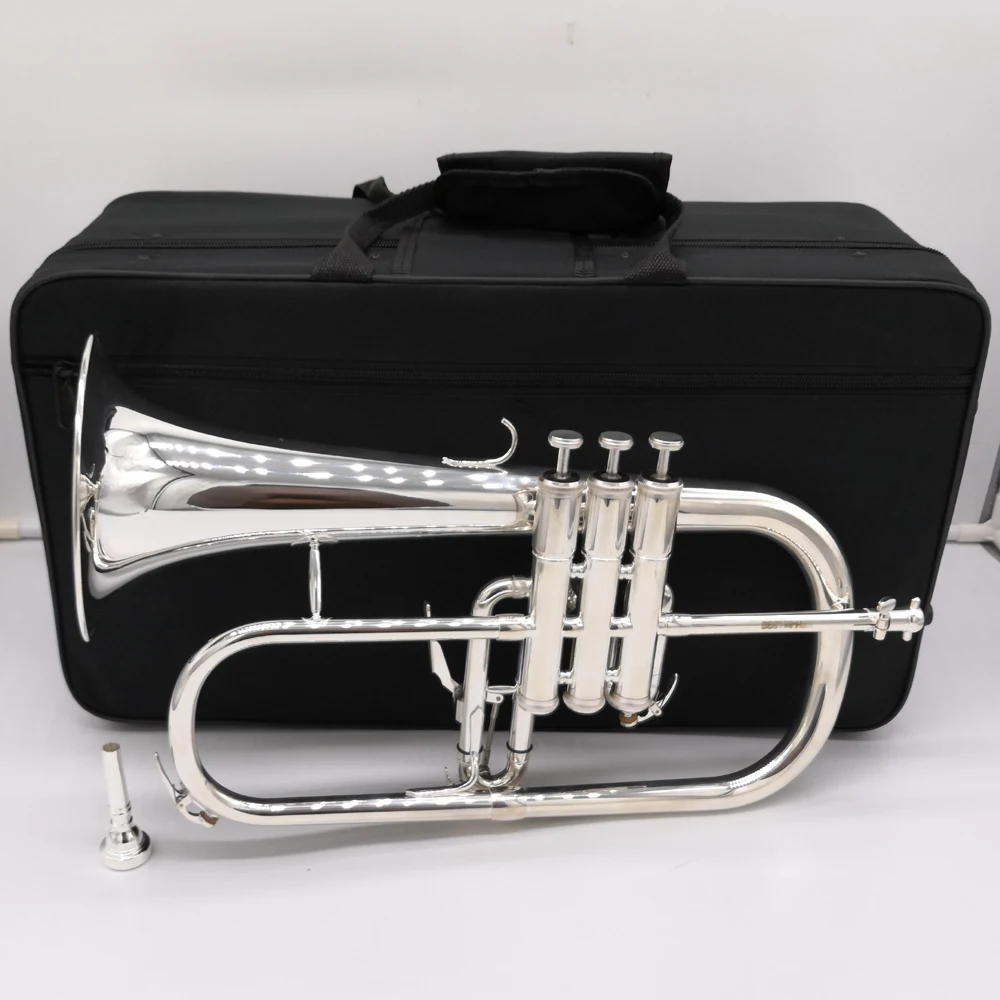 Музыка Fancier клуб профессиональный Япония flugelhorn 8315GS посеребренный с чехол для профессиональных flugelhorn s Bb желтый Латунный Колокольчик