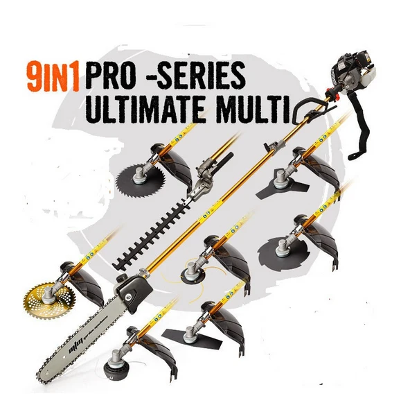 

Professional 52CC 2-STROKES 9 in 1 Multi brush cutter grass trimmer,lawn mower,tree pruner,Bush Cutter Whipper Snipper