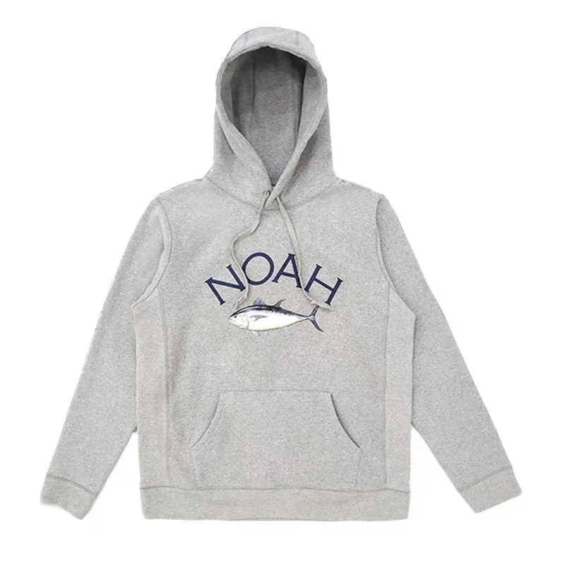 Толстовка с принтом рыбы Noah для мужчин и женщин, с капюшоном, 1:1, высокое качество, хип-хоп толстовки, пуловер с рисунком рыбы NOAH