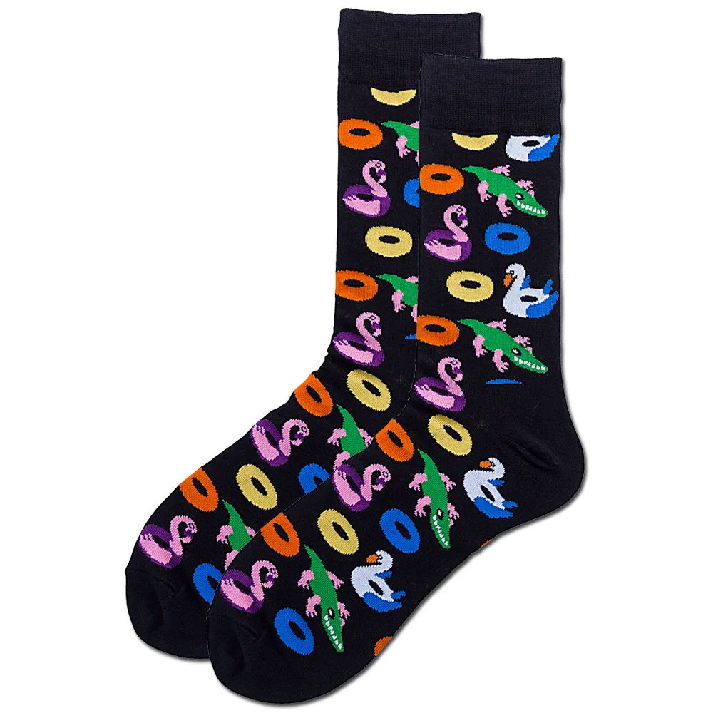 1 пара новых Хлопковых Носков для мужчин и женщин, повседневные цветные носки, носки для катания на скейтборде, Веселые носки Harajuku Sox Meias - Цвет: 20