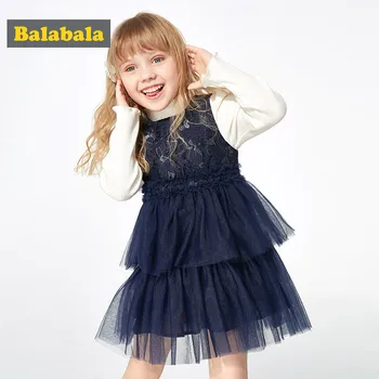 

Balabala children clothing girls princess dress spring children baby dress comfortable children dress lace dress