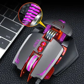

USB Wired Gaming Mouse 8 Button DPI Adjustable RGB Backlight LED Glowing Ergonomics Computer Game Mice