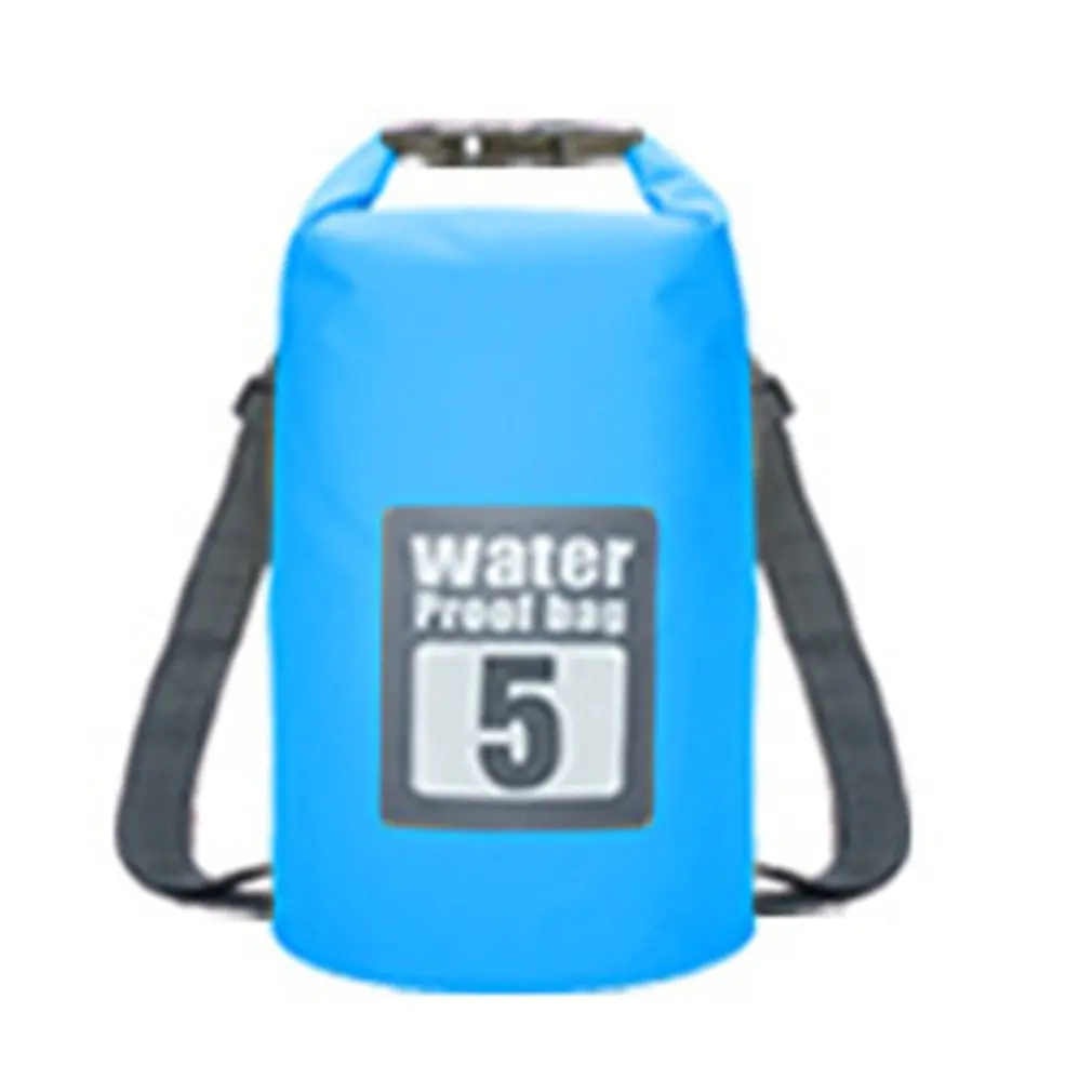 sky blue 5L Открытый водонепроницаемый плавательный мешок плавать водостойкий рюкзак складное хранение дорожная сумка большая емкость для каноэ каяк рафтинг - Цвет: sky blue 5L