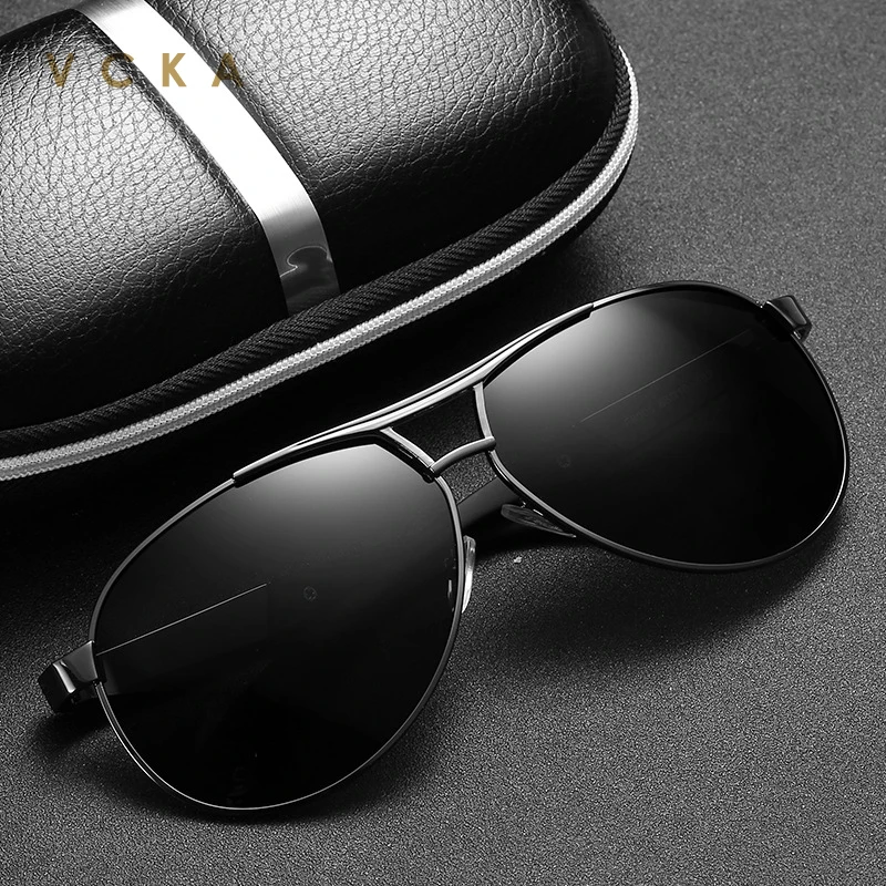Мужские Солнцезащитные очки авиаторы VCKA винтажные поляризационные