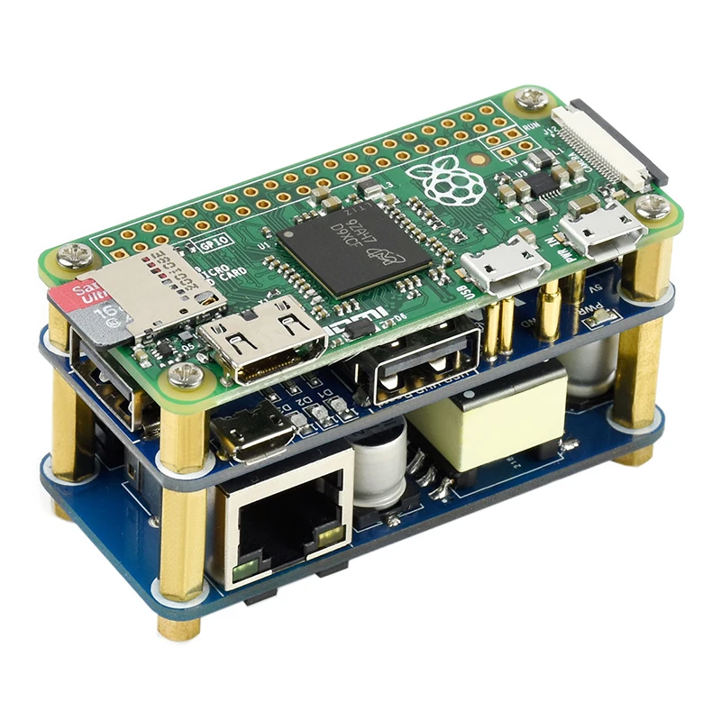 Raspberry Pi-poe Ethernet Usb Hub x Portas Usb 2.0 Rj45 802.3af Rtl8152b Compatível com Raspberry pi Zero w wh 1.3 - Imagem 6