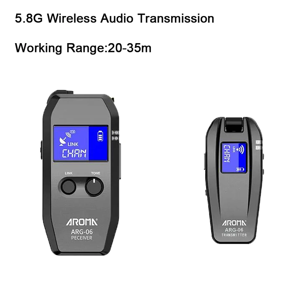 Aroma 5.8G Guitar Wireless System With Mute Function for Electric Keyboard Drum Rechargeable Audio Transmitter | Спорт и развлечения