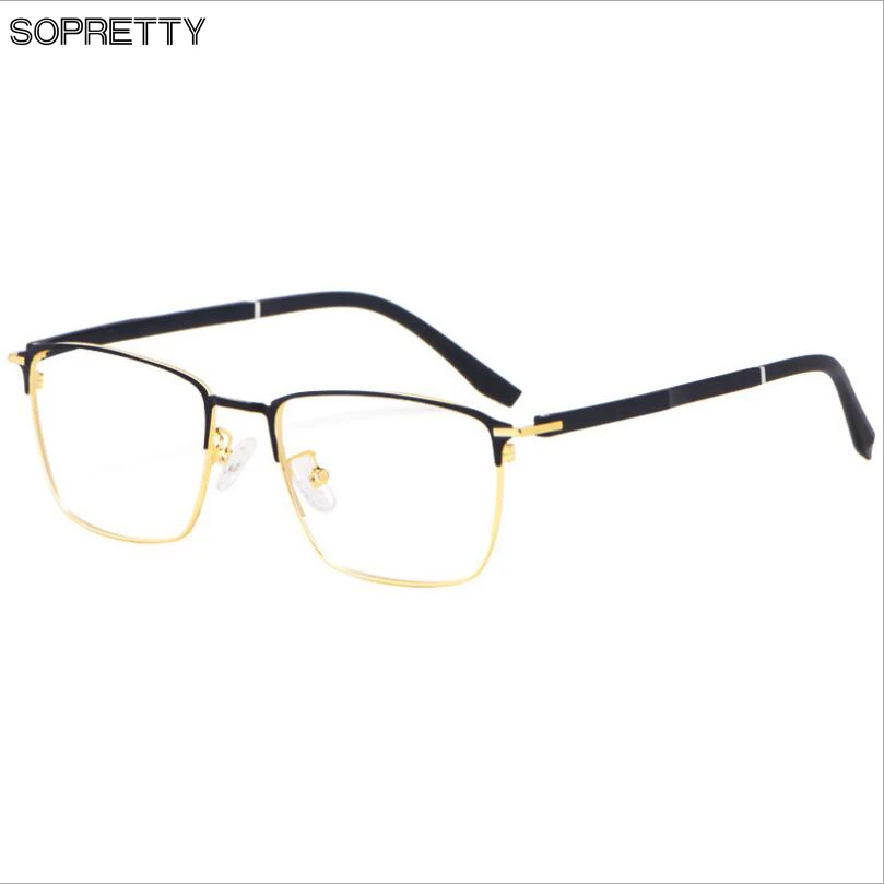 

Ultralight Business Men's Optical Glasses Frames for Myopia ,Semi-Frame Spring Hinge Prescription Eyewear Glasses Frame