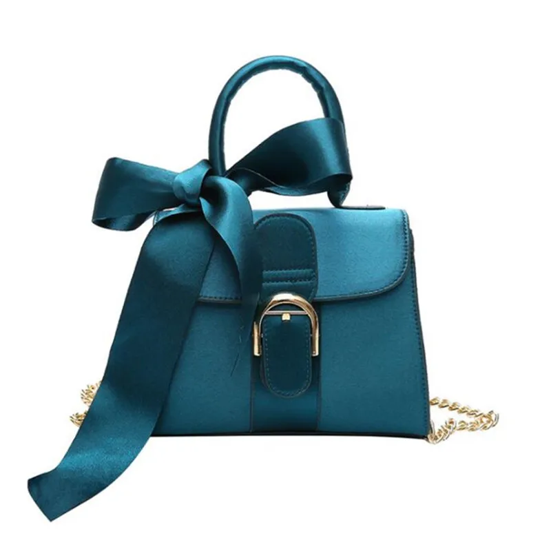 

Willow Valley Black Big Bow-Tie Handbags American Style Small Shoulder Messenger Bags