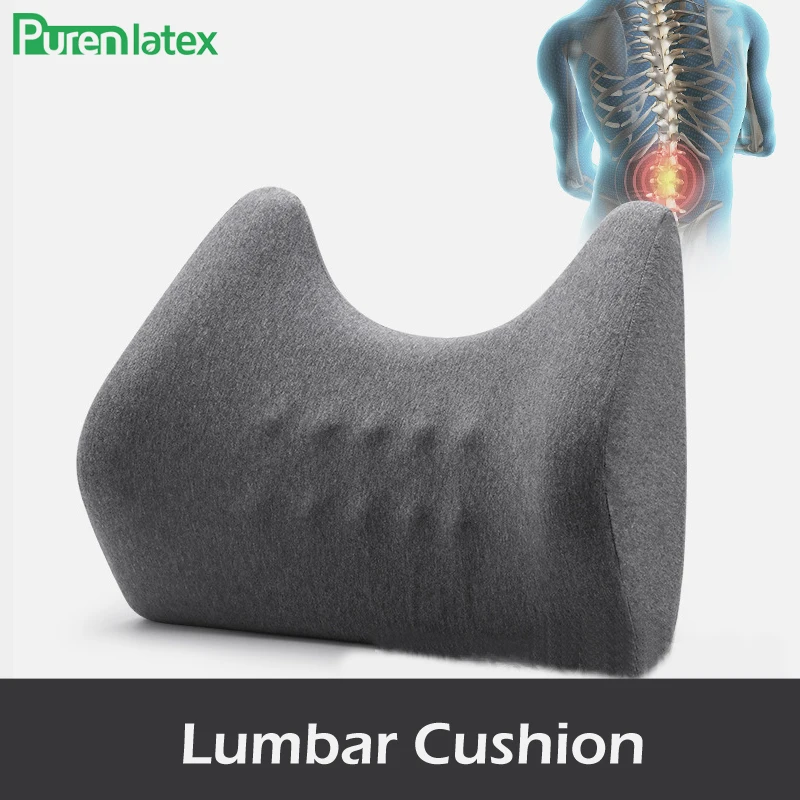 

PurenLatex Waist Pillow for Sleeping Memory Foam Cushion Protect Support Back Cushion Lumbar Pain Relief Orthopedic Cushion