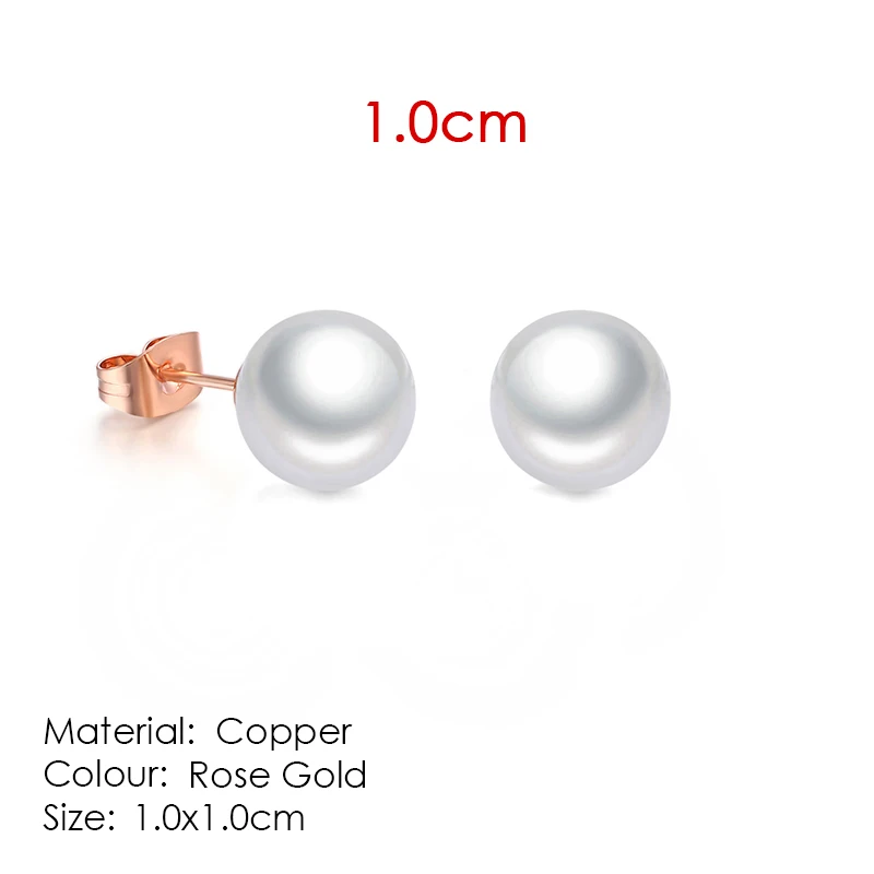 Двойные серьги-гвоздики 3 размера с милым жемчугом для женщин цвета розового белого золота AAA+ фианит идеальные модные ювелирные изделия DFE240