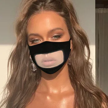 

Mouth Mask Face Mask With Clear Window Visible Expression Adult Dust Mouth Cover Washable For The Deaf And Hard Of Hearing