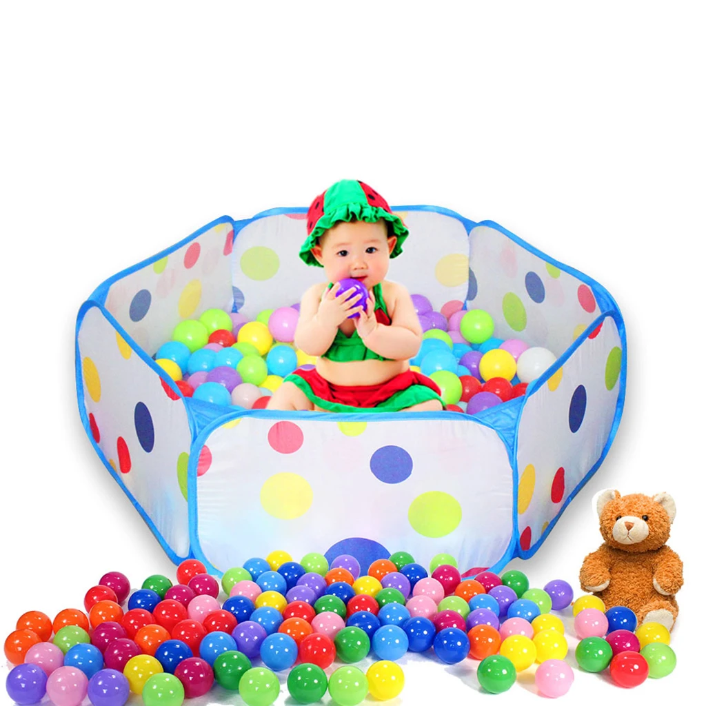 Colorful Dots Ball Pit Pop up Play Tent for Kids Indoor Outdoor Use, 100x29cm