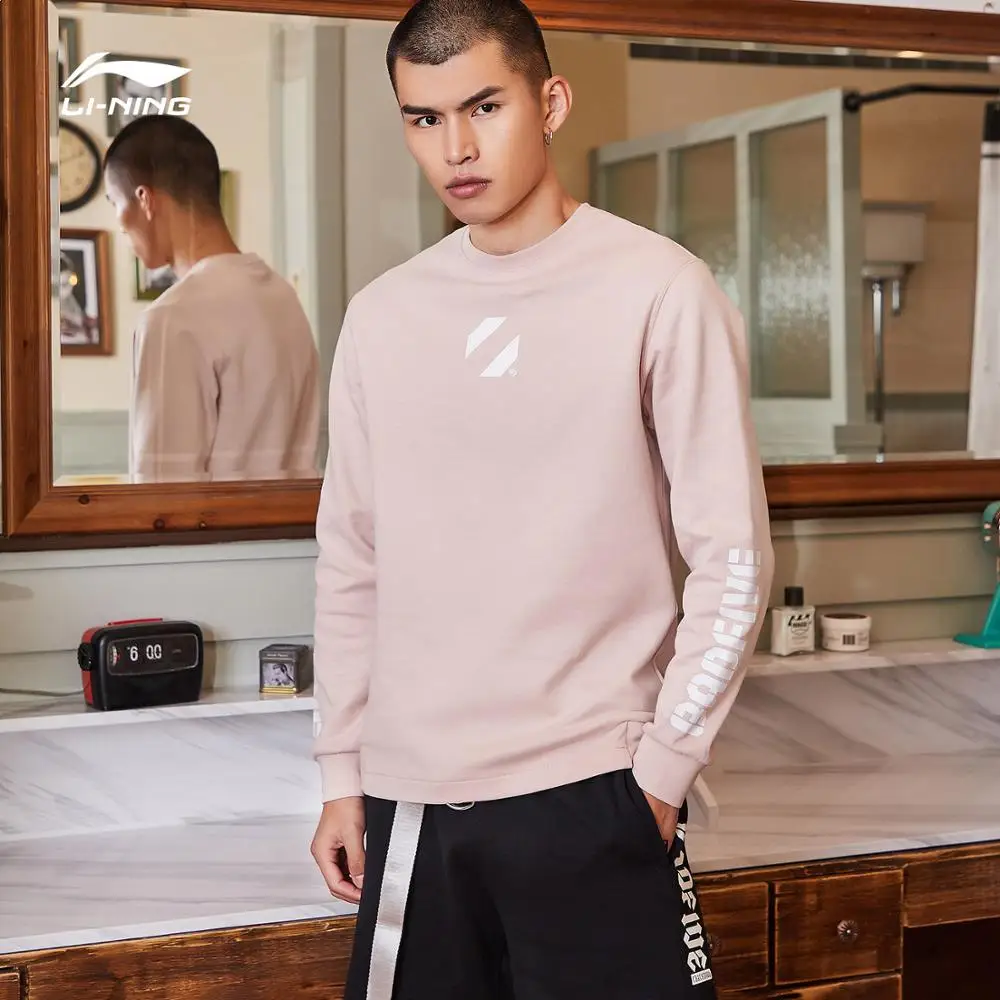 Мужские баскетбольные свитера Li-Ning BAD FIVE, 82% хлопок, 18% полиэстер, обычная посадка, удобные спортивные свитера, топы AWDP051 MWW1529