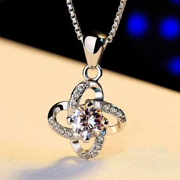 

Fashion New Four-leaf Clover Pendant Necklace Clavicle Chain Temperament Women Fine Jewelry Wedding Party Gift