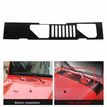

Front Windshield Panel Hood Cover Trim Fits for Jeep Wrangler JK 2007 2008 2009 2010-2017 araba aksesuar automobiles