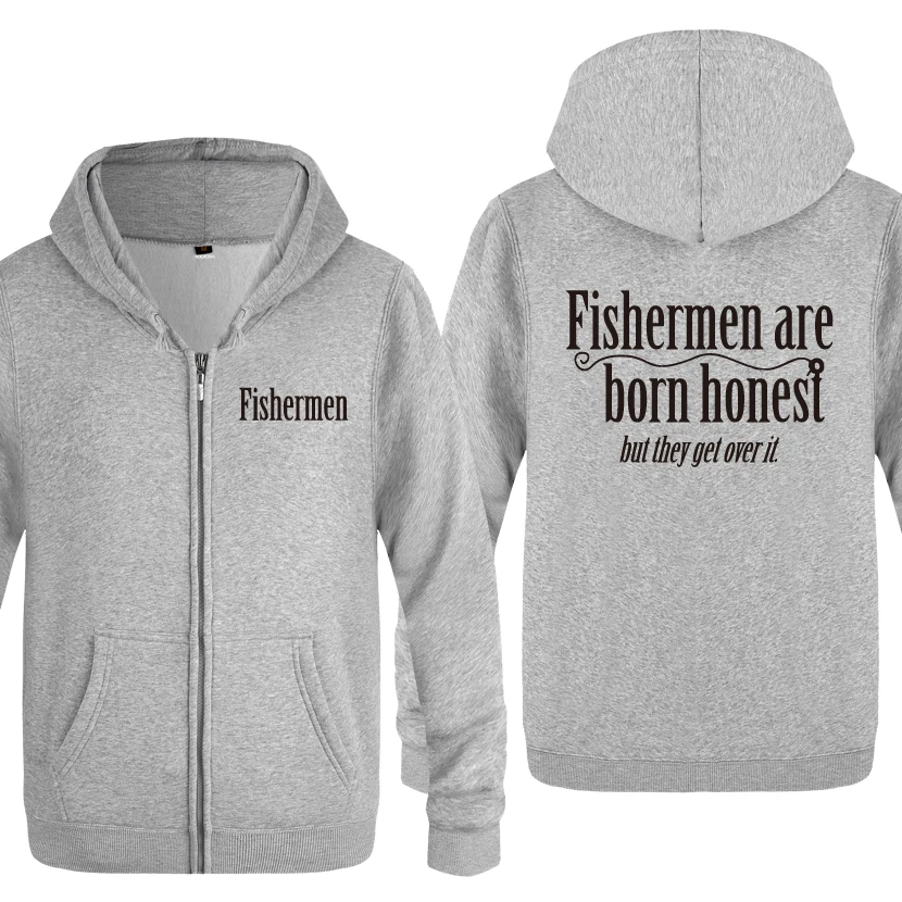 HUIY HET Fisher men Are Born Honest Новинка креативные толстовки мужские мужские флисовые кардиганы на молнии толстовки с капюшоном - Цвет: HUIY HET