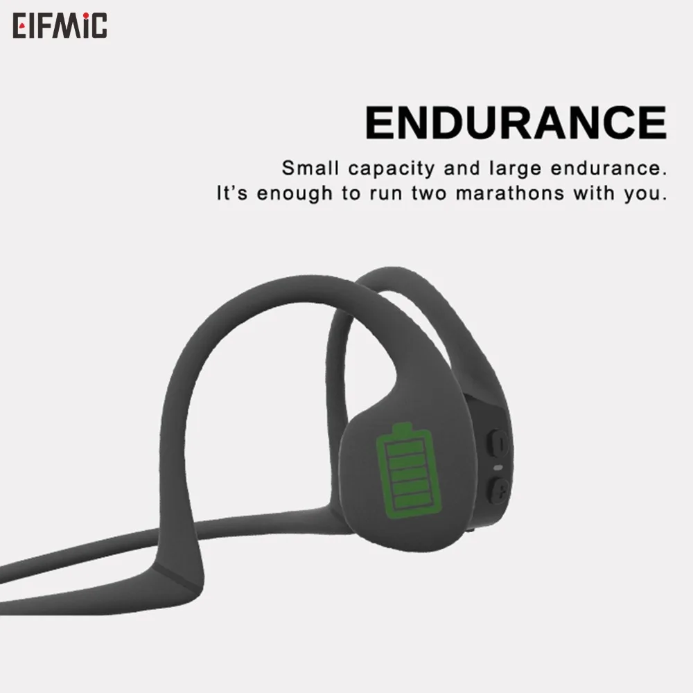 ELFMIC костной проводимости Bluetooth 5,0 музыкальные гарнитуры легкие водонепроницаемые мужские и женские спортивные наушники