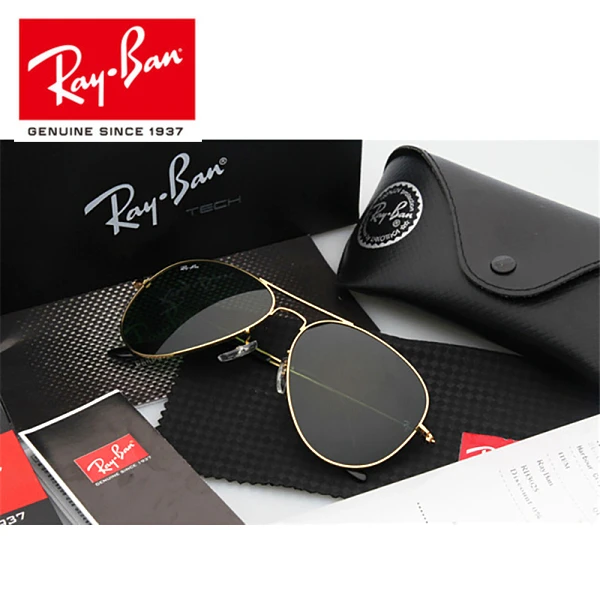 Лидер продаж, солнцезащитные очки RayBan RB3025 для мужчин/женщин, Ретро стиль, солнцезащитные очки Ray Ban Aviator RB3025