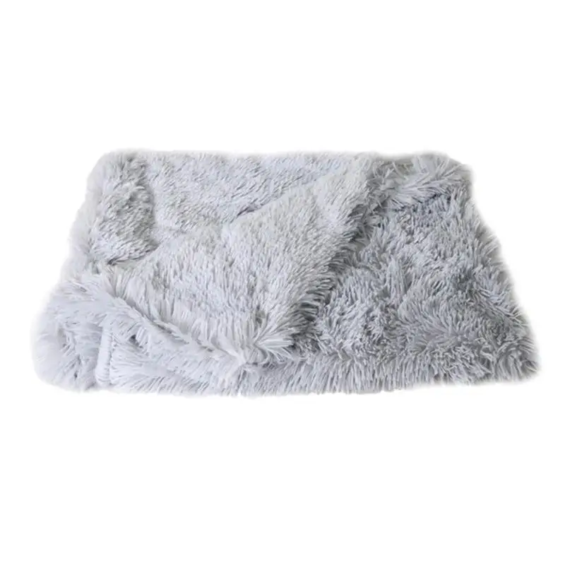 Light Grey Пушистое мягкое Флисовое одеяло для животных, коврик для собак, кошек, теплый коврик для сна, плюшевый матрас для собак - Цвет: Light Grey