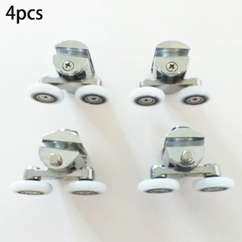 

4x Shower Glass Door Rollers/Runners/Wheels/Pulleys Replacement 23mm Twin Wheel Home Improvement Plumbing Fixtures Parts