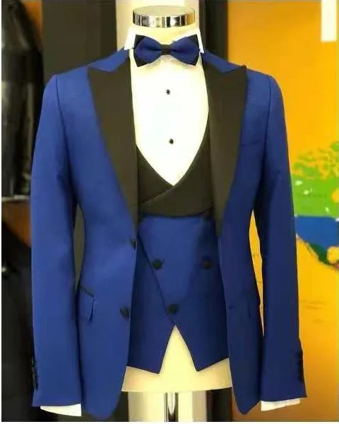 Custom-Made-Groomsmen-Blue-Groom-Tuxedos-Peak-Black-Lapel-Men-Suits-Wedding-Best-Man-Blazer-Jacket