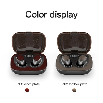 

ES02 TWS Waterproof Earphone Mini Bluetooth 5.0 Earphones True Wireless Headsets Press Earbuds for IOS/Android Phone LED Display