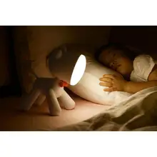 Kuulee Ночной светильник в форме собаки USB перезаряжаемая настольная лампа мультяшное украшение для дома 3-Gears затемняющий Настольный светильник домашний подарок