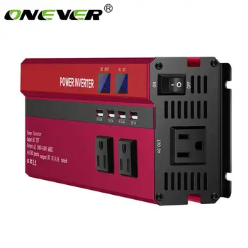 

Onever 5000W Solar Car Power Inverter DC12 To AC220V Simulated Sine Wave Converter Digital Display 4 USB Interfaces