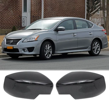 

Side Wing Mirror Cover for Nissan Sentra Sylphy B17 2013 2014 2015 2016 2017 2018 2019 Carbon Fiber Style Rearview Mirror Cap