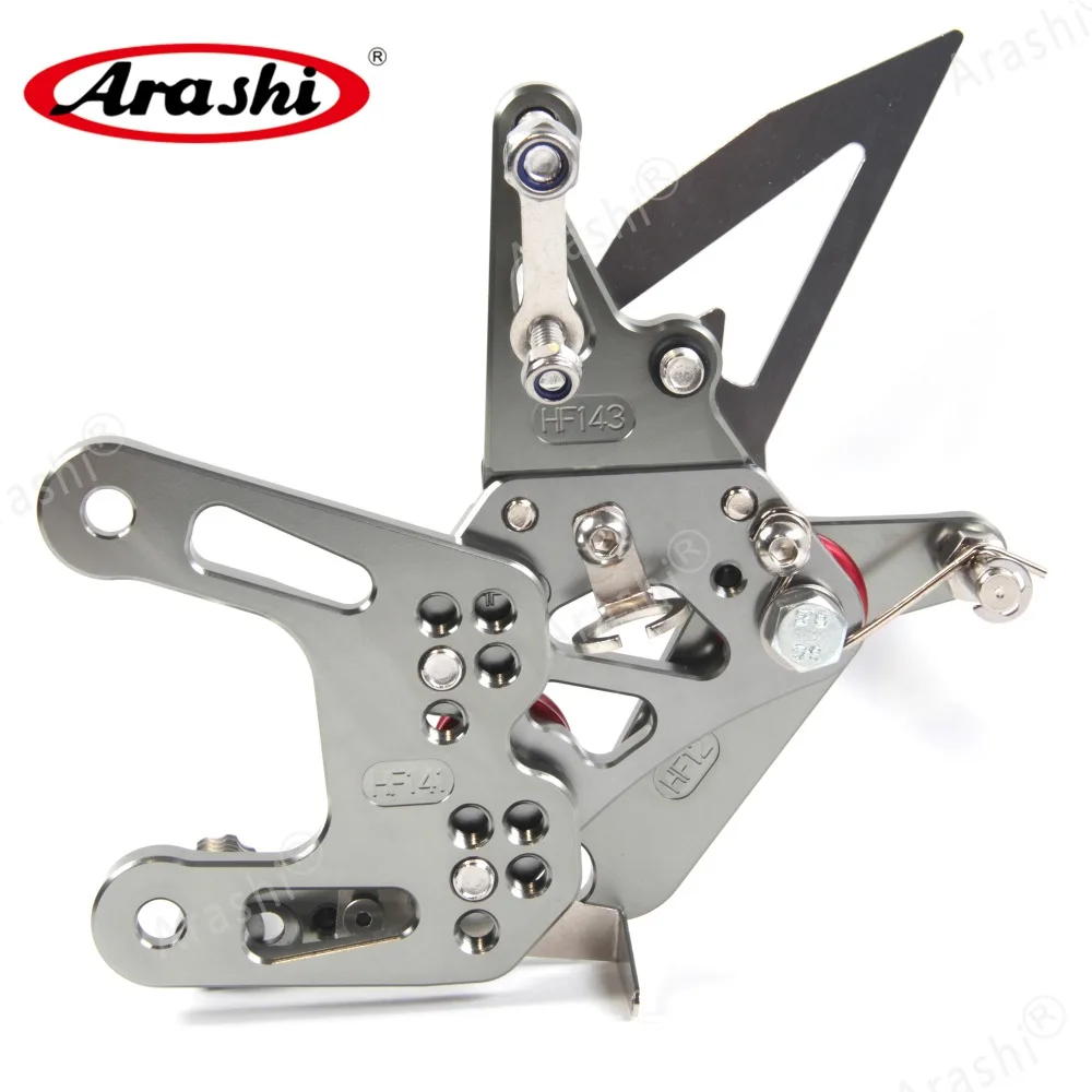 Араши Fit ZX10R ниндзя Регулируемая Задняя ног для KAWASAKI ZX-10R 2011- подножки Rearset 2012 2013 ZX 10R серый