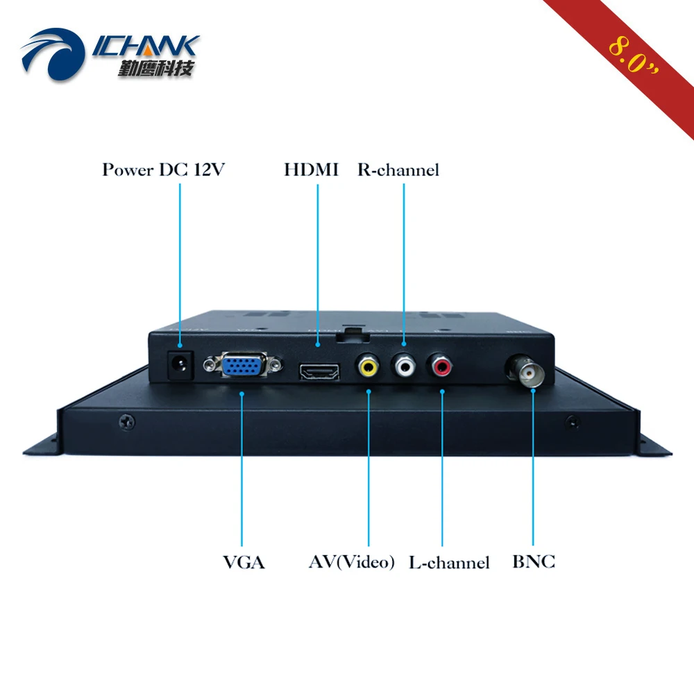     LCD ũ  ZK080TN-262, 8 ġ PC ÷, 1024x768 IPS ̴ VGA BNC HDMI  Ż Ŀ