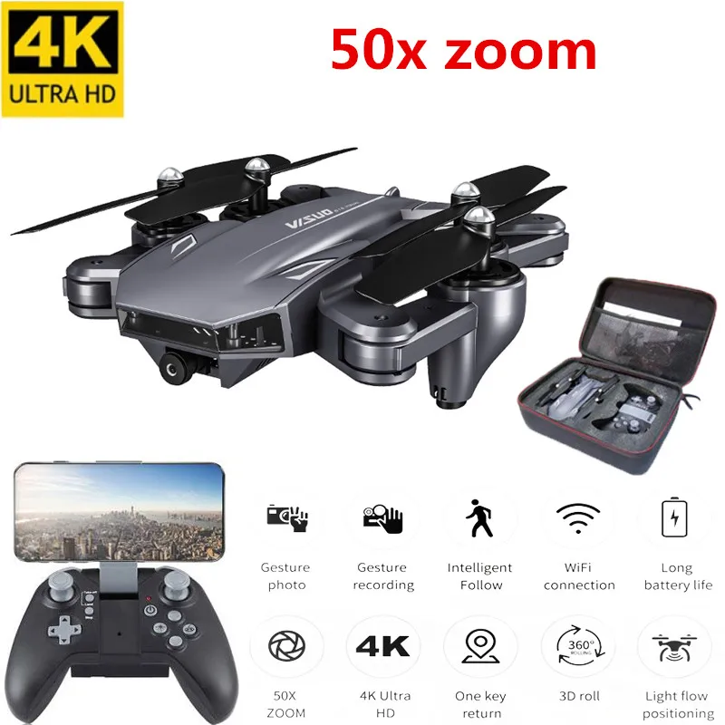 Smart RC Drone Optical Flow 4K Drone with Dual Camera Wifi FPV Drone Gesture Control Helicopter Quadcopter for Kids