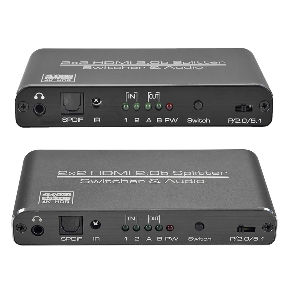 2x2 HDMI 2 0 матрица 4k 60 Гц переключатель горячая Распродажа простой стойкий 3D HDCP HDR